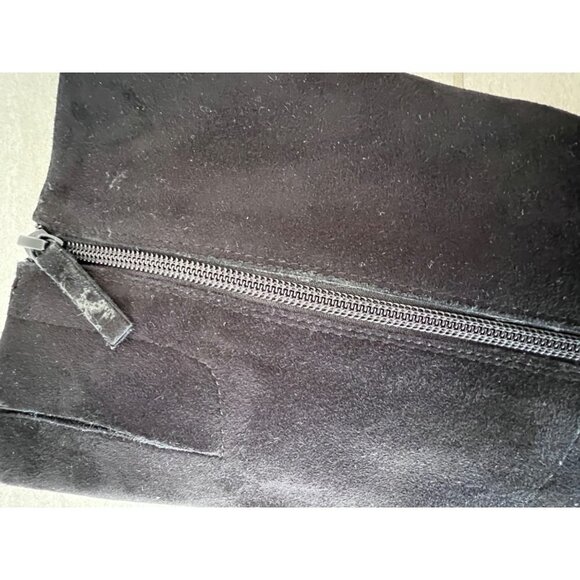 Nine West NWEVAH Size 9 1/2 M Tall Black 3 1/2 Inch Heel Boots with Zipper - Picture 9 of 14